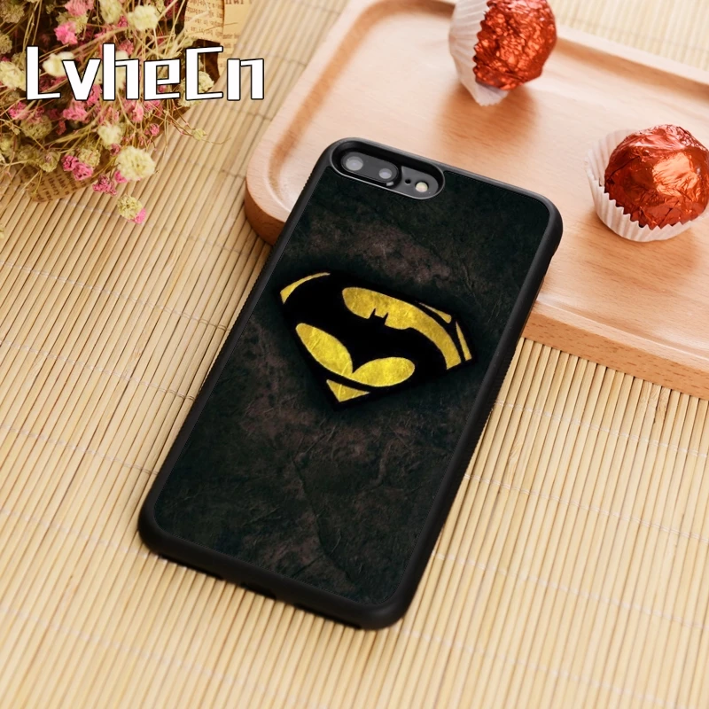 LvheCn Batman vs Superman logo Phone Case Cover For iPhone 5 6 6s 7 8 plus 11 pro X XR XS max Samsung S6 S7 edge S8 S9 S10 |