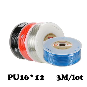 

PU16*12 3M/lot PU Pipe 16*12mm for air & waterHigh pressure air compressor ID 12mm OD 16mm Pneumatic parts pneumatic hose