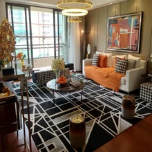 Скандинавский геометрический Коврик для гостиной, спальни, акриловые коврики для прихожей, большой размер, современный ковер, для детской комнаты, мягкий диван, для улицы, карп