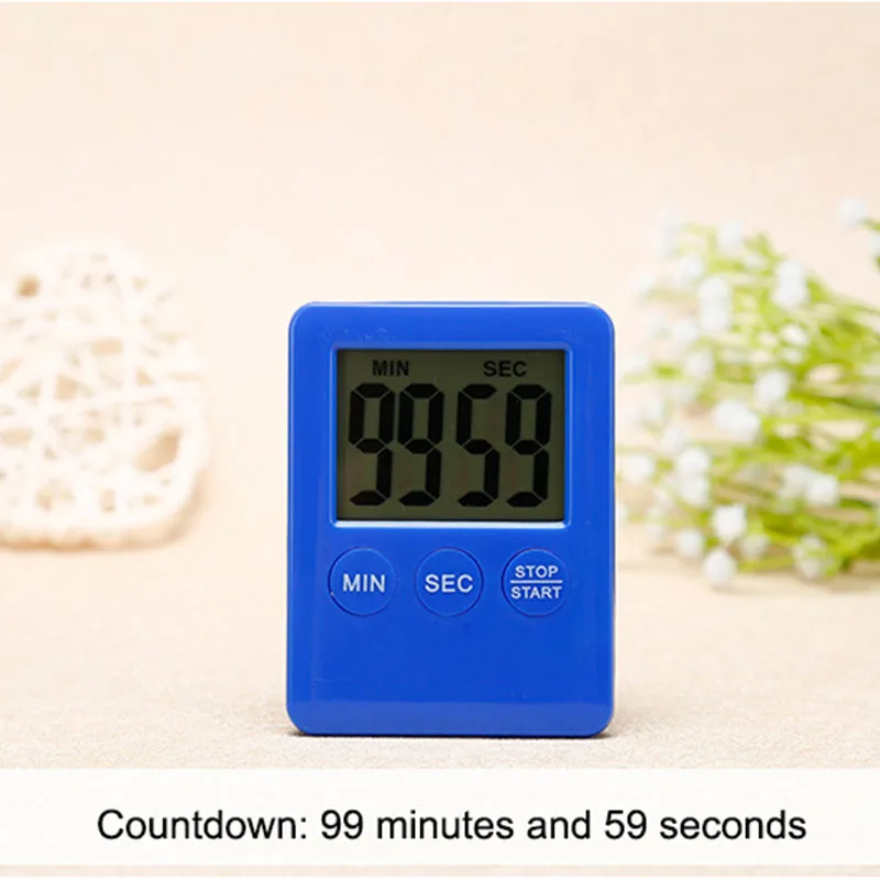 

Ultra Thin LCD Digital Screen Kitchen Timer Square Cooking Timer Count Up Down Alarm with Magnet @8 O66 JDH99