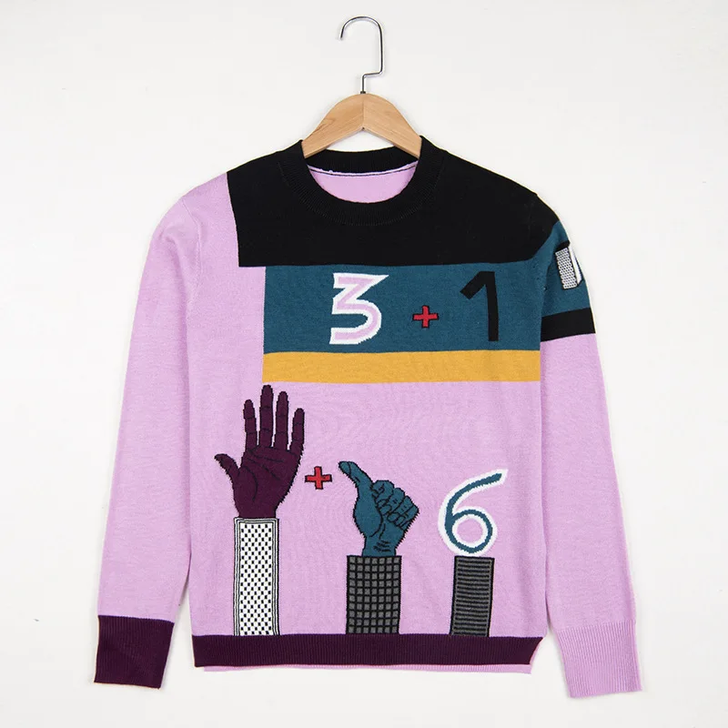 Европейский Американский стиль Осень Зима для женщин модный дизайн высокое качество вязаный свитер+ драпированная юбка TWINSET - Цвет: Top Sweater