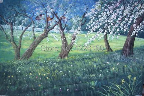 

Free Spring Scenic Studio Background Y806,10x20ft Hand Painted Photo backdrop,backgrounds for photo studio