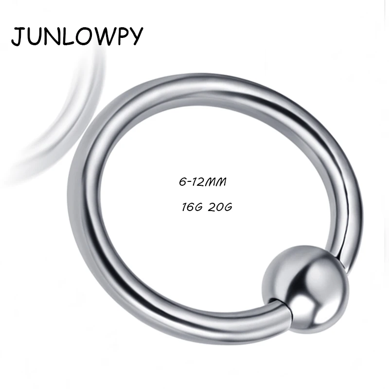 JUNLOWPY Stainless Steel Captive Ring BCR Lip Nose Ear Tragus Ring 16