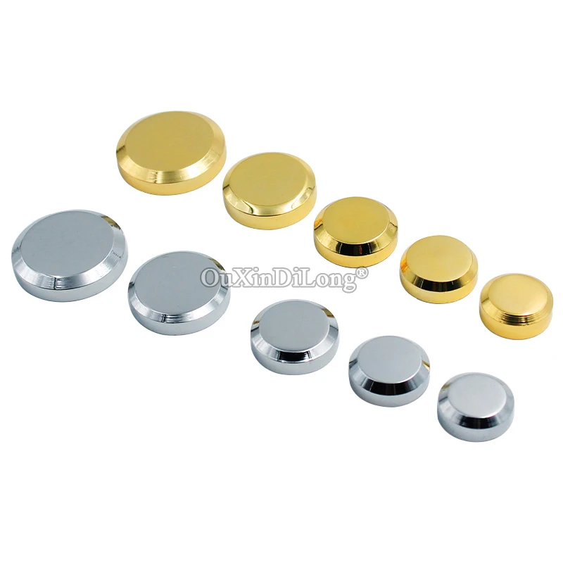 

High Quality 50PCS Solid Brass Advertisement Nails Acrylic Billboard Glass Mirror Nails Screws Caps Decorative Hardware Gold