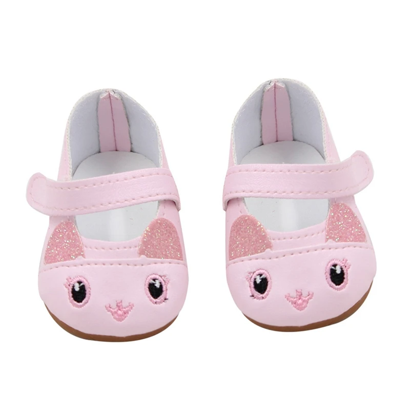 

1 pair 43cm Baby Reborn Bebe Doll Shoes 18 Inch Girl Doll Cute Shoes