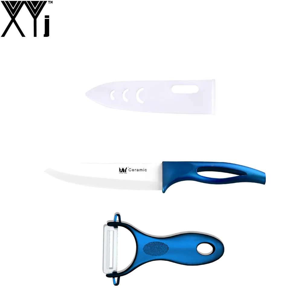 New Arrival Blue Hollow Handle Kitchen Knives 6 Inch Chef Knife + A