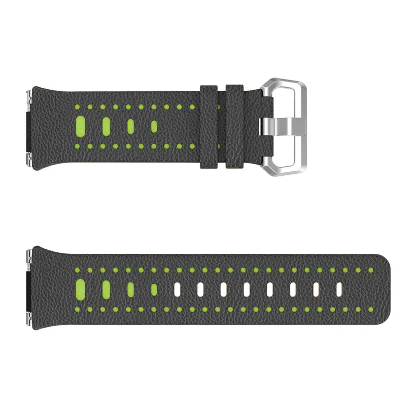 Для Fitbit Ionic кожаный ремешок Replacemen кожаный браслет ремешок для fitbit ionic smartwatch ремешок для часов - Цвет ремешка: Gray Green