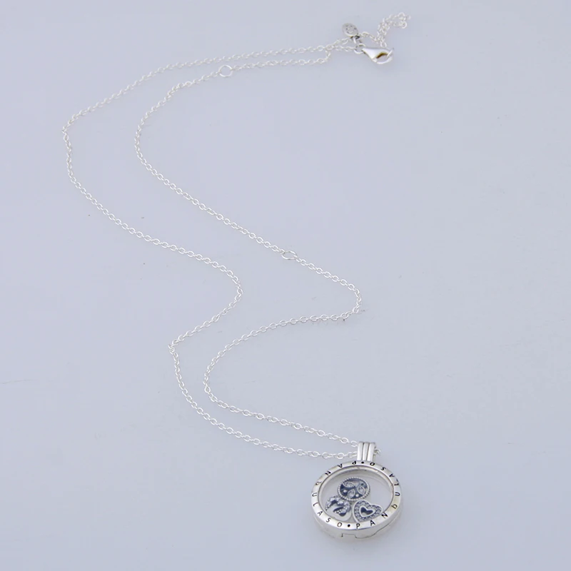 Love family Petites, плавающий медальон, ожерелье и Подвеска для женщин, сделай сам, ожерелье из стерлингового серебра 925 пробы, ювелирная цепочка
