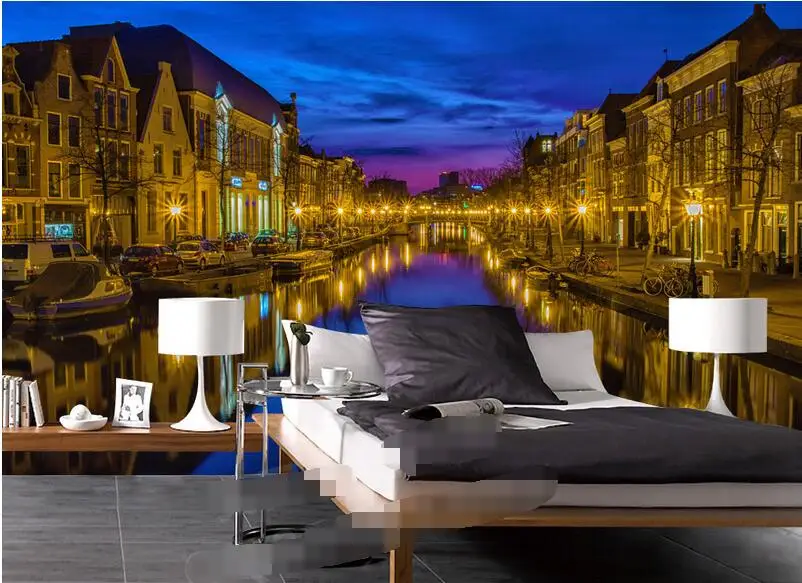 

3d room wallpaper custom mural non-woven picture 3d The river Thames at night painting photo 3d wall murals wallpaper
