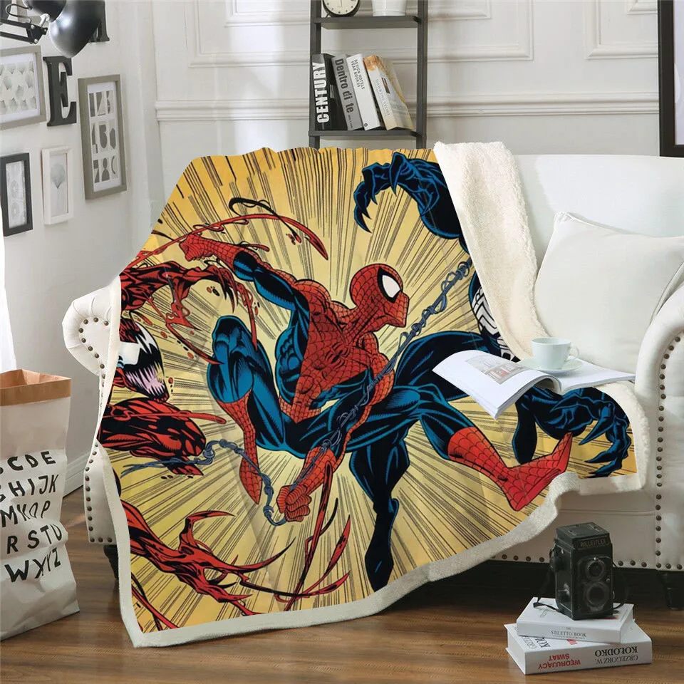 Забавный Человек-паук 3D принт пледы одеяло герой взрослых мягкие повседневное одеяла постельные принадлежности Пикник модный бренд офис