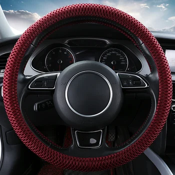 

KKYSYELVA car steering wheel cover 38cm Fashion Wheel Covers for Women Lady Leather Steering-wheel Auto Interior Accessories