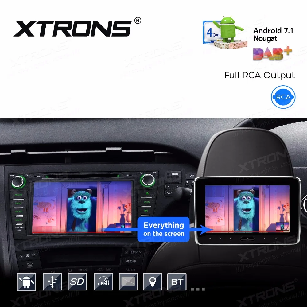 XTRONS Android 7 1 цифровой мульти сенсорный экран dvd плеер автомобиля gps DAB радио для Toyota