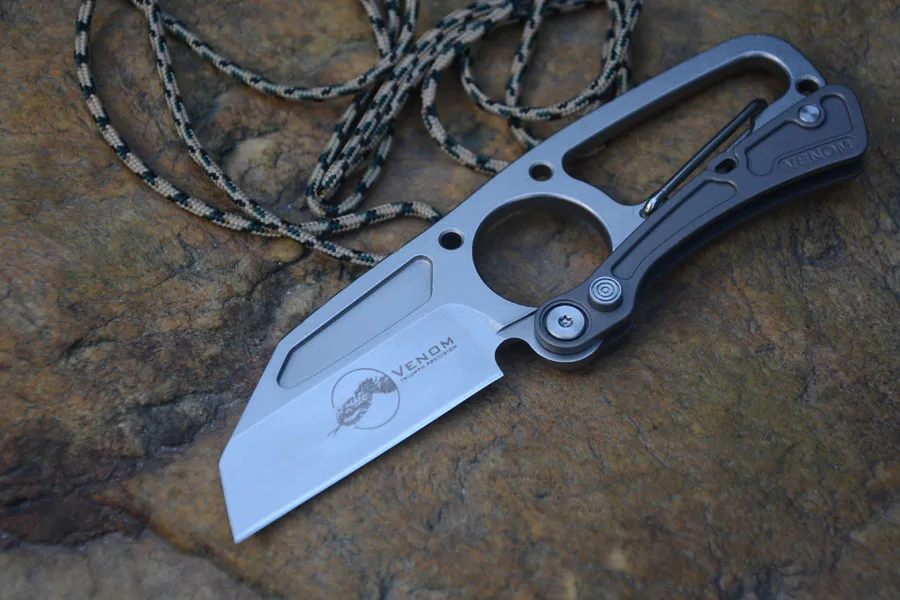 Фиксированный нож Venom S35VN сталь+ ручка из титанового сплава, 5," Кевин Джон DPX хит нож Открытый походный Нож шестерни с чехол для ножа