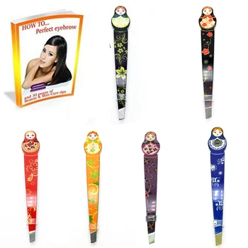 

Free shipping Eyebrow Tweezers cosmetic tweezers Russian doll tweezers wholesales 24 pcs/lot