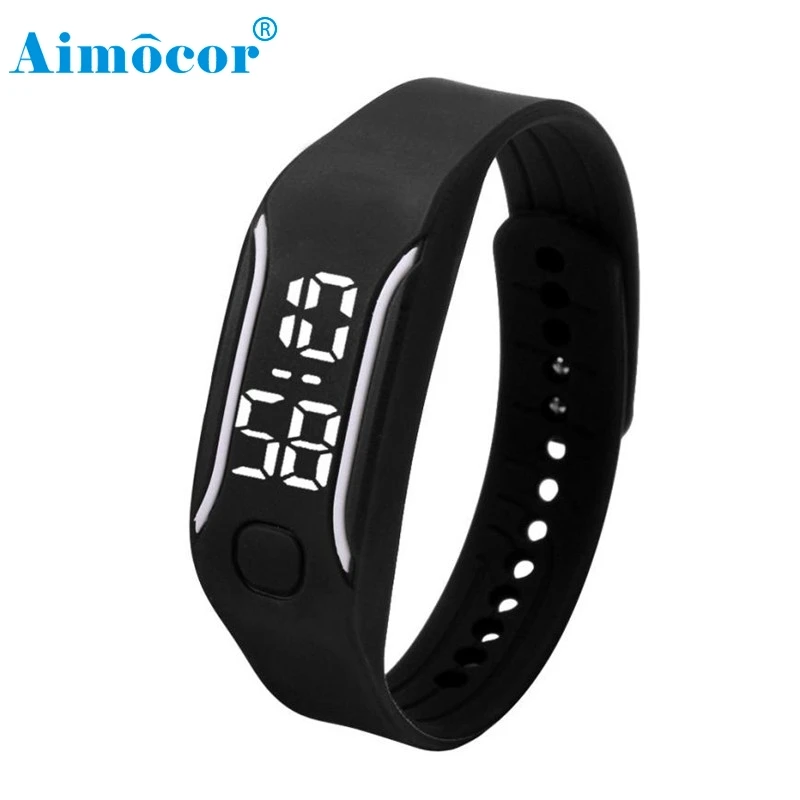 

2017 Newly Designed HOT 10 Color Fashion LED Sports Running Watch Date Rubber Bracelet Digital Wrist digital wristwatches#126