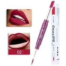 CmaaDu Multi-function Lip Line Pen Double-End Lipstick Waterproof Long-lasting Non-stick Cup Moisturizing Lip Gloss pencil TSLM2