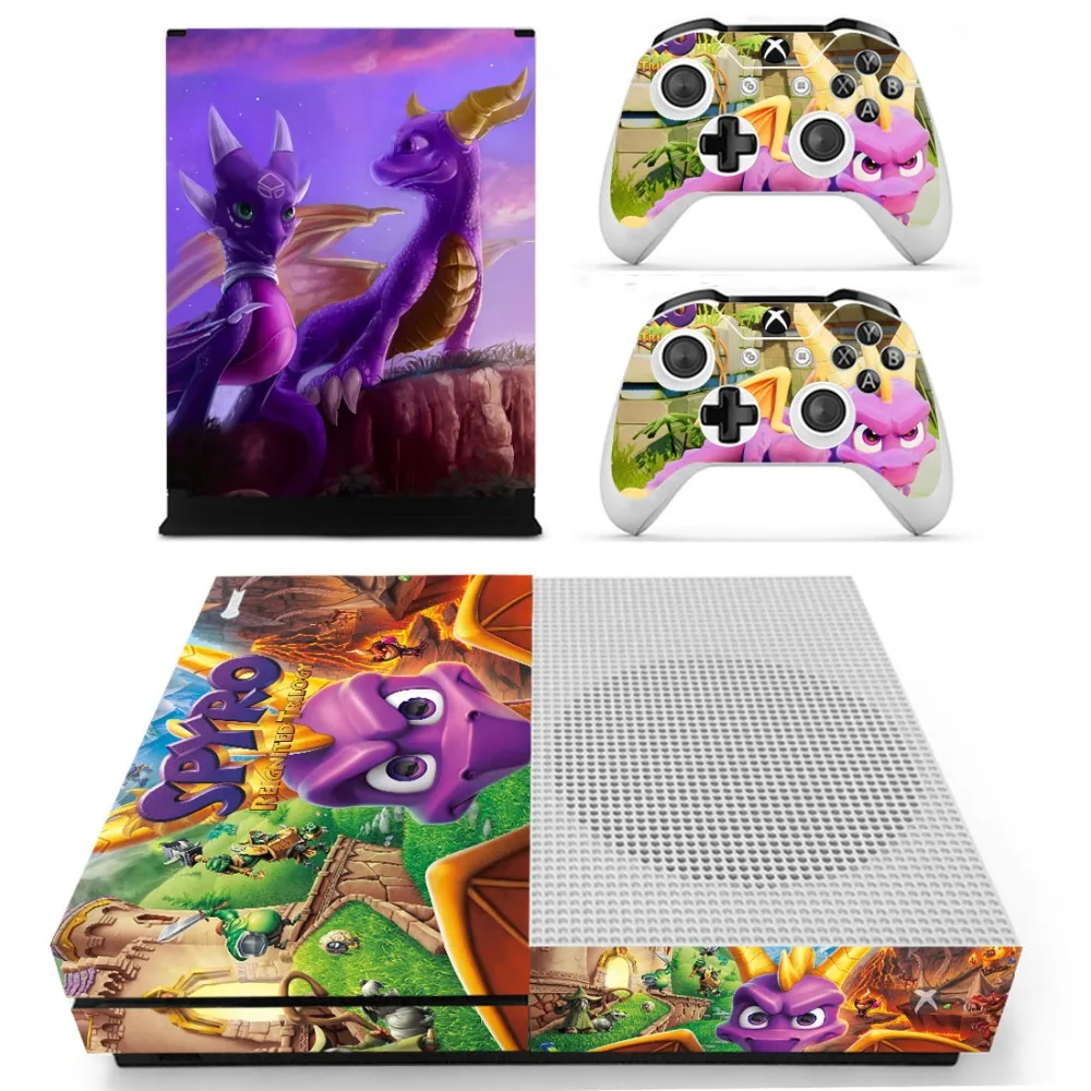 Наклейка Spyro The Dragon Skin для Xbox One S консоль и контроллеры тонкая наклейка кожи s