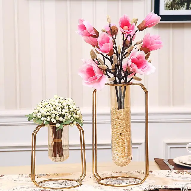Buy Gold Flower Vases Water Tub Glass Vases Home Decor