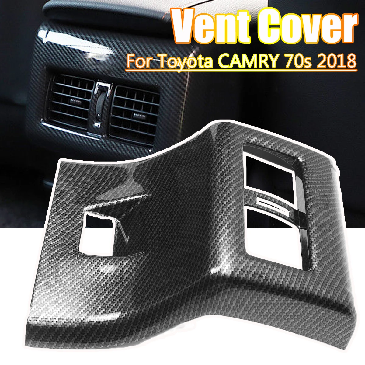 

for Toyota CAMRY 70s 2018 Carbon Fiber Air Conditioning Vent Outlet Trim Cover Car Styling Stickers Auto Interior Accessories