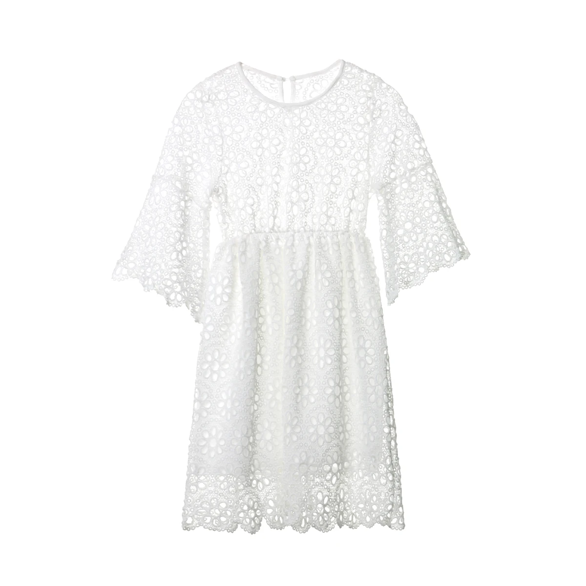 ZOGAA Mother & Daughter Clothes Parent-child Floral Lace Dress Long Flare Sleeve White Lace Flowers A-Line Knee-Length Dress ZOGAA Mother & Daughter Clothes Parent-child Floral Lace Dress Long Flare Sleeve White Lace Flowers A-Line Knee-Length Dress