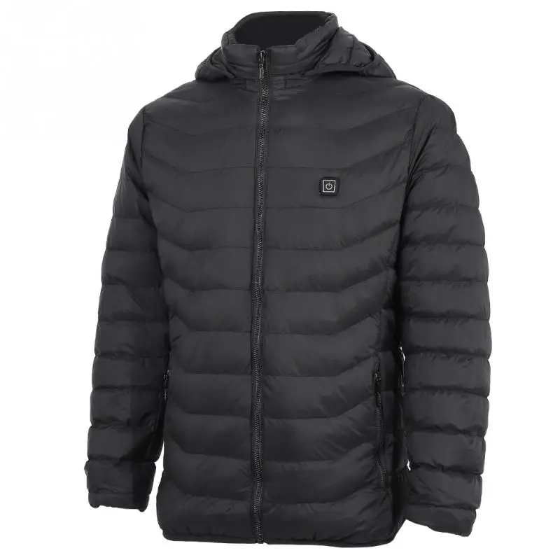Men's Cotton Jackets Lightweight USB Electric Heated Warm Coat Winter ...