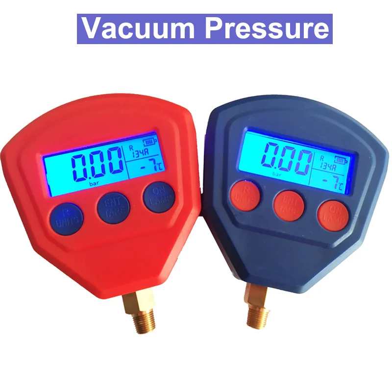 SP 2pcs R134A R22 R410A Air Conditioner Refrigerant Low & High Pressure