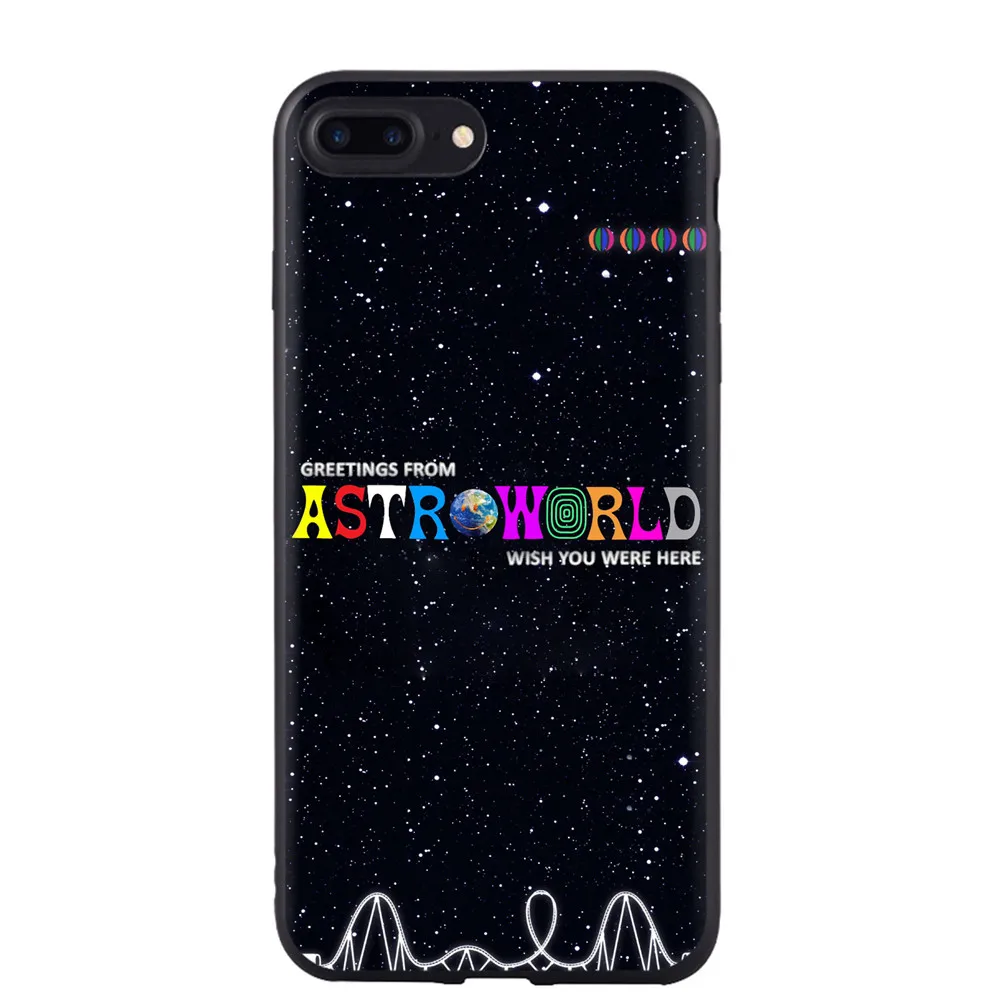 Чехол для телефона Travis Scott Astroworld для Apple iPhone X XS Max XR 8 Plus 7 Plus 6 6S Plus 5 5S SE мягкий силиконовый черный чехол - Цвет: TPU F2578