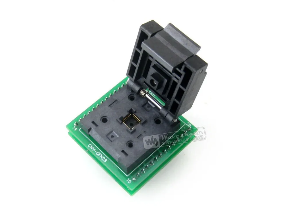 QFN28 TO DIP28 (C) # QFN28 MLF28 MLP28 IC Test Socket QFN-28B-0.65-01 Adapter 0.65mm Pitch + Free Shipping QFN28 TO DIP28 (C) # QFN28 MLF28 MLP28 IC Test Socket QFN-28B-0.65-01 Adapter 0.65mm Pitch + Free Shipping