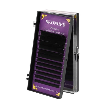 

12 lines Mix Length Faux Mink Hair Individual Eyelashes Extension Professhional Eye Makeup Thick Long Fluffier Lashes Grafting