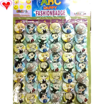

Love Thank You YURI!!! on ICE 45MM 16/24/32/40/48 pcs lot PIN BACK BADGE BUTTON BROOCH for BAG GIFT TOY CLOTH Cartoon& anime