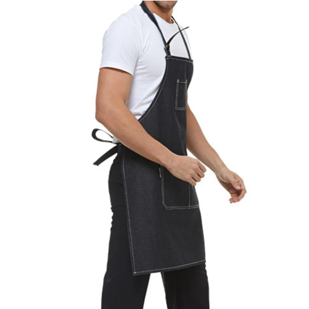 Для мужчин Ресторан поварский фартук противообрастающих одежда Пособия по кулинарии крюк шеи Кухонные фартуки Cafe Hotel женский шеф-повар