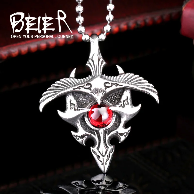 Байер магазин 316L нержавеющая сталь кулон ожерелье Орел каменные подвесные украшения BP8-097