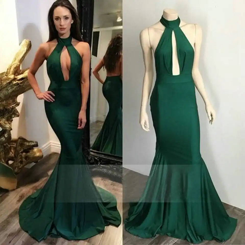 emerald green prom dress 2018