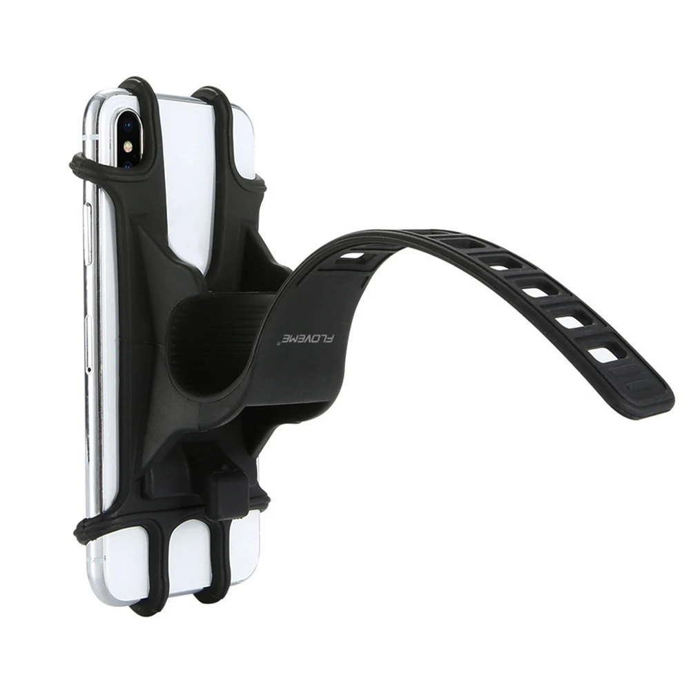 

Floveme Universal Bike Motorcycle Mobile Phone Stand Holder Silicone Non-slip Buckle Pull Phone Mount Handlebar Bracket 1PC J2