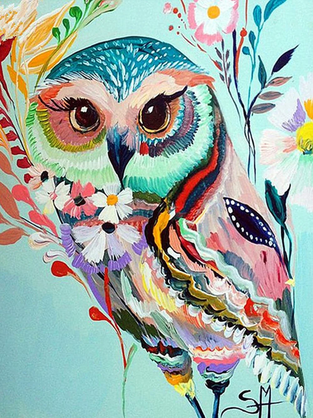 5d Diy Diamond Painting Owl Broderie Diamant Childeren Diamond