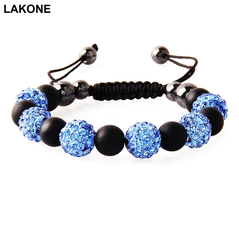 

Micro Disco Ball Crystal Clay Beads Macrame Braid Bracelet Handmade Rhinestone Pave Matte Glass Women Gift Festival