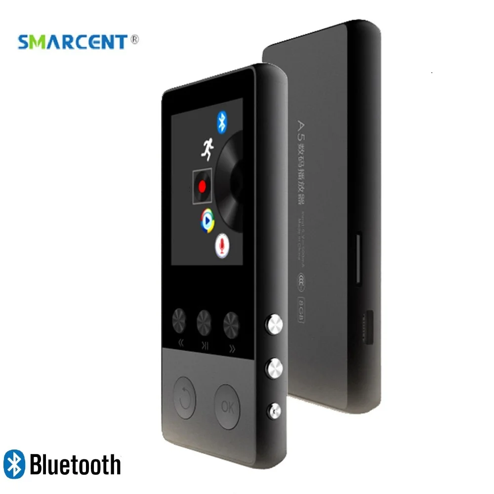

A5 HIFI Bluetooth MP3 Player 1.8 inch TFT Screen music player with Voice Recorder, Pedometer, Video, FM Radio Audio Mp3 Player