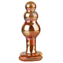Pyrex glass dildo fake penis crystal anal beads butt plug prostate massager g-spot female masturbation Sex toys for women men