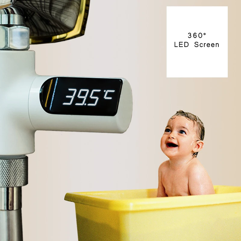 KALAIDUN Water Shower Thermometer Flow Water Temperture Monitor Home LED Display Baby Care Temperature Measurement Instruments4