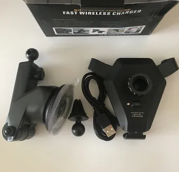 

Car Qi Wireless Charger Fast Wireless Charging Car Phone Holder For Ford mondeo kuga fiesta Focus2 3 ecosport fusion accessories