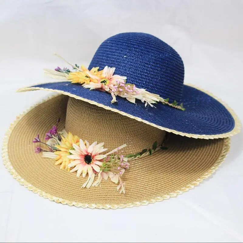 جديد زهرة القش قبعة الشمس الفتيات الأزياء واسعة بريم الصيف قبعة واقية من الشمس سيدة السفر أغطية الرأس شاطئ كاب الفاتحة بنما قبعة الشمس جديد زهرة القش قبعة الشمس الفتيات الأزياء واسعة بريم الصيف قبعة واقية من الشمس سيدة السفر أغطية الرأس شاطئ كاب الفاتحة بنما قبعة الشمس
