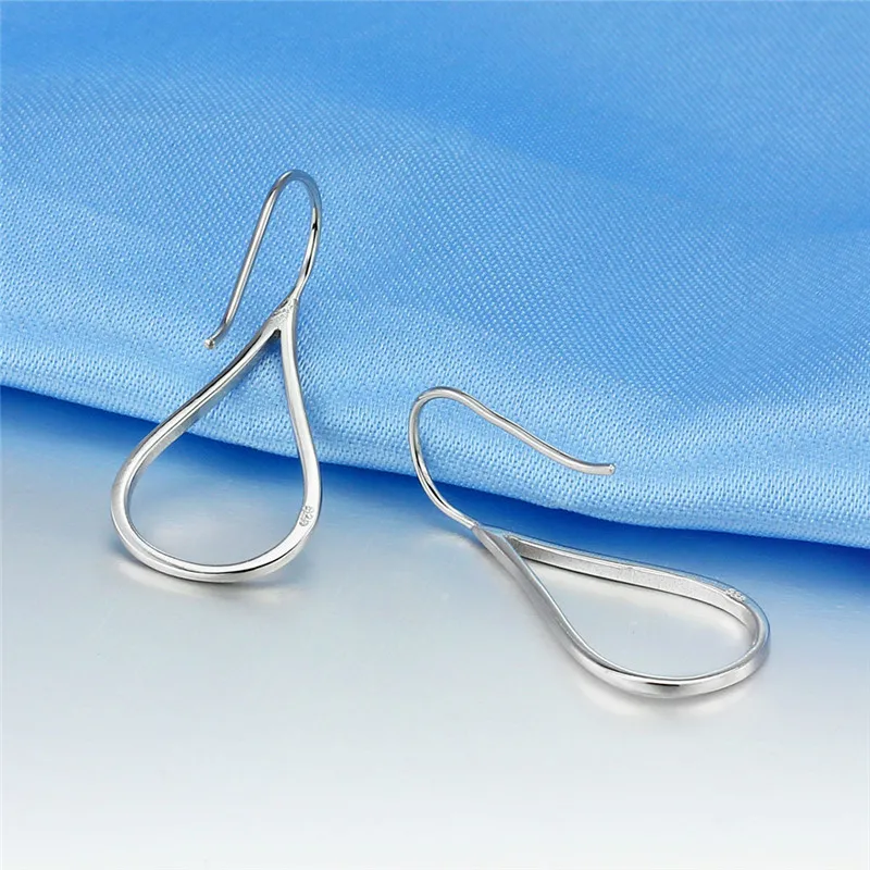 Jsmpfy joyas de плата 925 Серьги Новый Стильный 100% пробы серебро нерегулярные полый круг