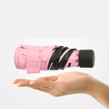 

Compact Travel Five-folding Umbrella Sun Rain Lightweight Totes Small Suit for Pocket TB Sale