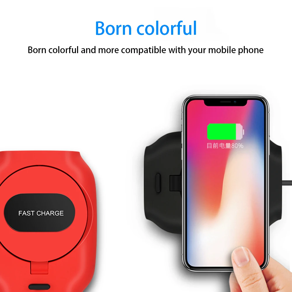 Ascromy 3 USB быстрое QI Беспроводное зарядное устройство Подставка для Apple iPhone X 8 Plus