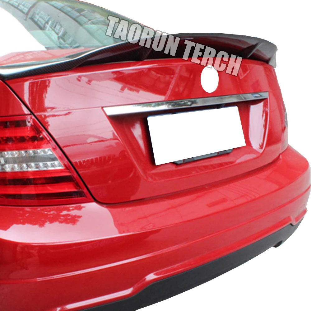 Renntech Стайлинг W204 карбоновое волокно заднего крыла для Mercedes Benz C200 C250 C300 C350 C63 AMG