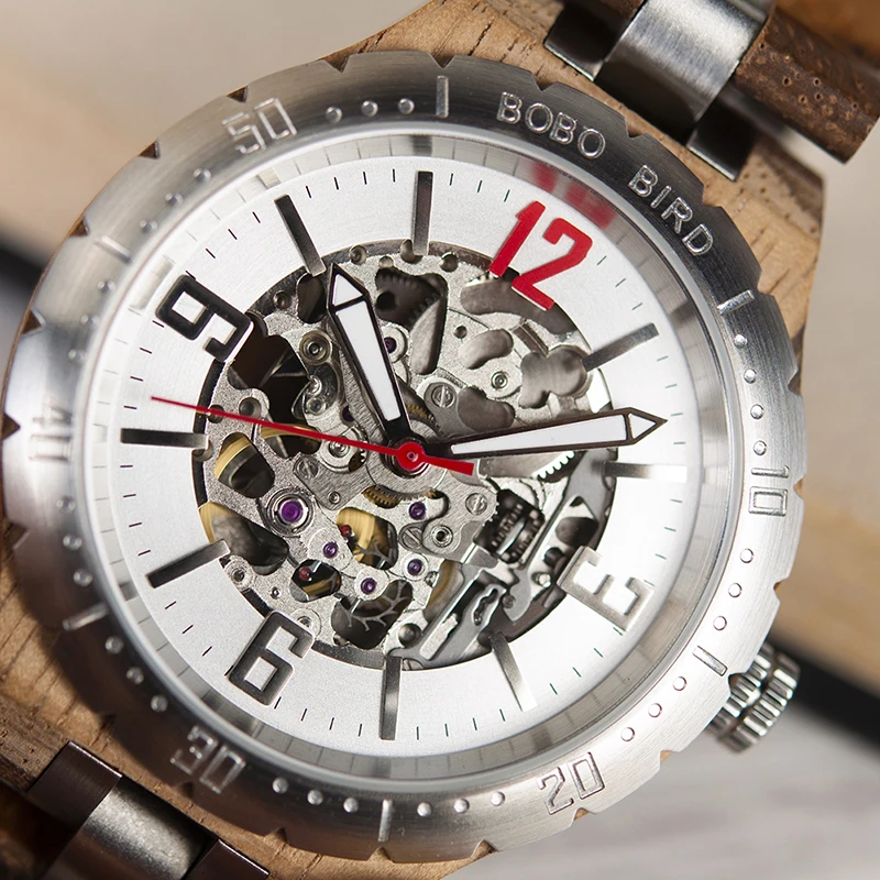 BOBO BIRD водонепроницаемые мужские часы автоматические механические часы лучший бренд Роскошные наручные часы relogio masculino мужские отличный подарок