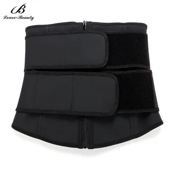 

Lover Beauty Latex Waist Trainer With Hooks Corset Double Waist Belt High Compression Shapewear Pocket Body Fajas Zipper Cincher