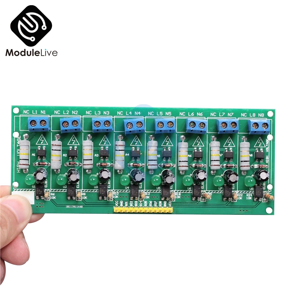 AC 220V 8 канальный MCU TTL уровень Ch изоляция оптрона тестовая плата изолированный