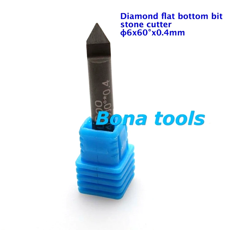 NO Breaking! 60 Angle 0.4MM PCD Diamond CNC Bits Router Engraving
