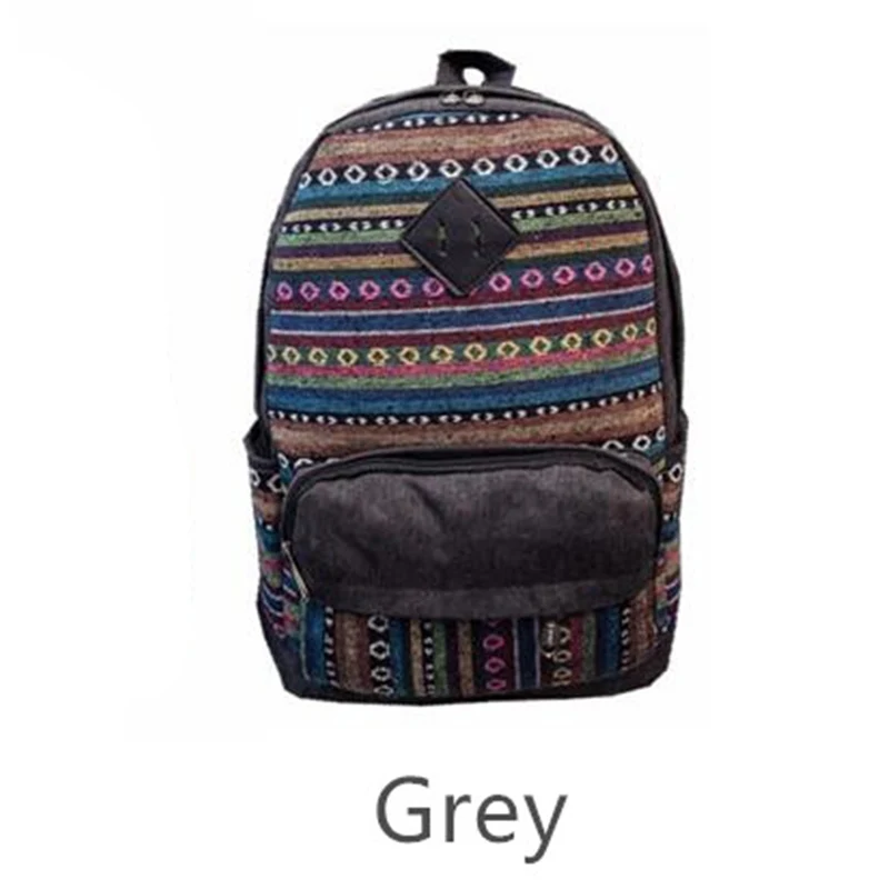 Винтажный брезентовый Рюкзак, школьные сумки для девочек-подростков, Популярные Рюкзаки Mochilas Escolares Femininas, рюкзаки унисекс - Цвет: Grey